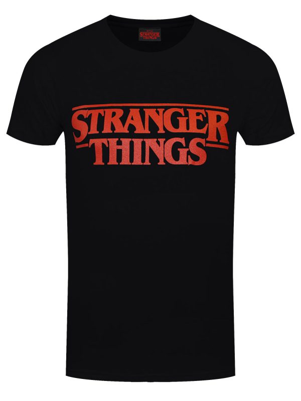 Stranger Things Logo Men’s Black T-Shirt