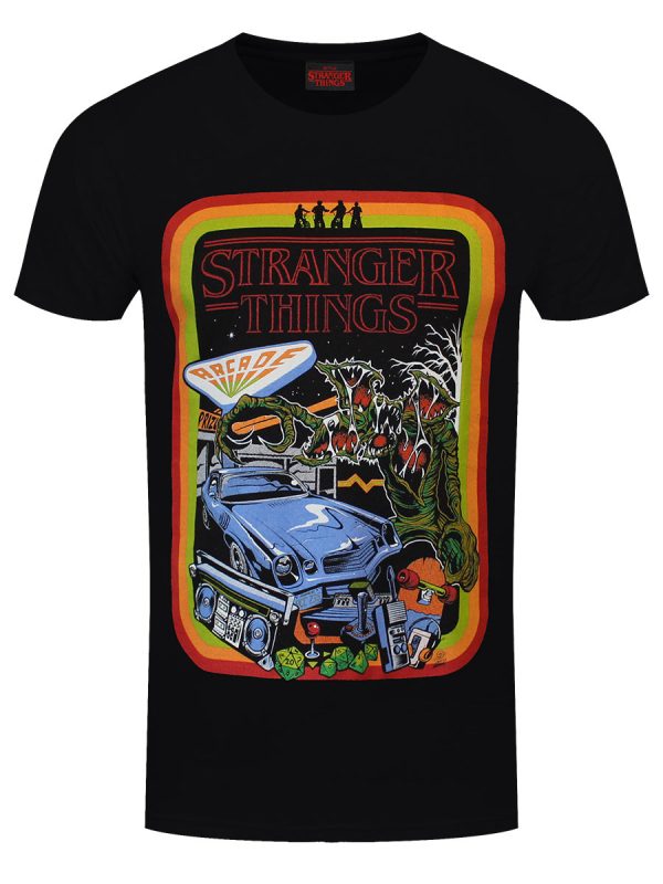 Stranger Things Retro Boarder Men’s Black T-Shirt