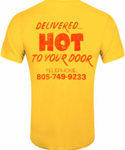 Stranger Things Surfer Boy Pizza Men's Yellow T-Shirt 1 Stranger Things Surfer Boy Pizza Mens Yellow T Shirt 2