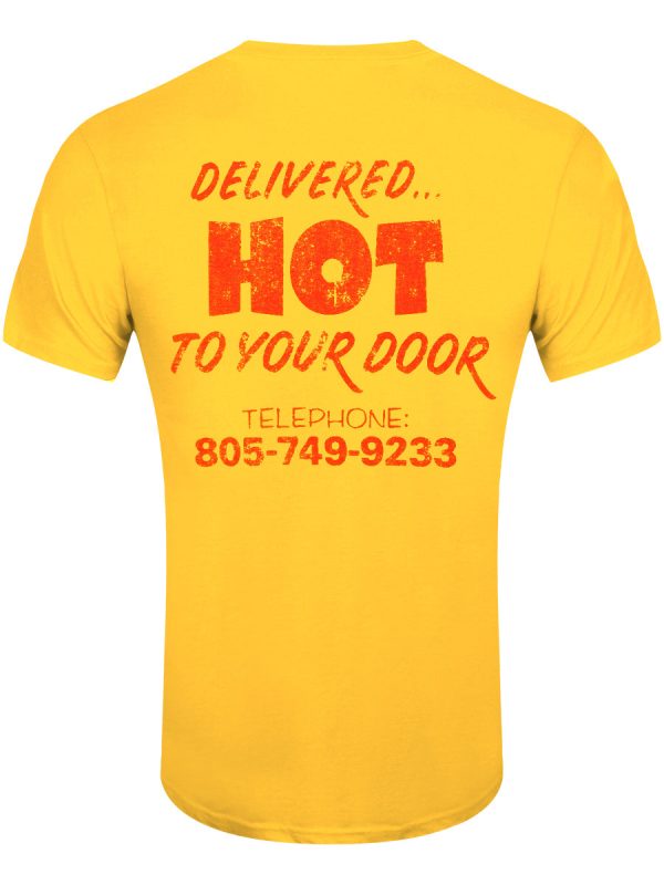 Stranger Things Surfer Boy Pizza Men’s Yellow T-Shirt