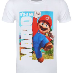 Super Mario Bros Its A Me Mario Mens White T Shirt 1