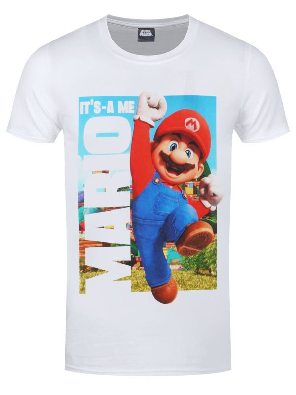 Super Mario Bros It’s A Me Mario Men’s White T-Shirt