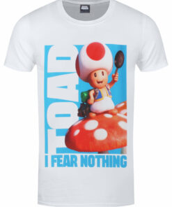 Super Mario Bros Toad Mens White T Shirt 1