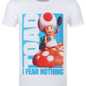 Super Mario Bros Toad Mens White T Shirt 1