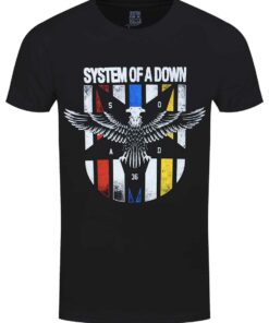 System Of A Down Eagle Colours Mens Black T Shirt 1