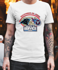 Tennessee Titans vs Carolina Panthers gameday November 26 2023 Salute to service shirt 1