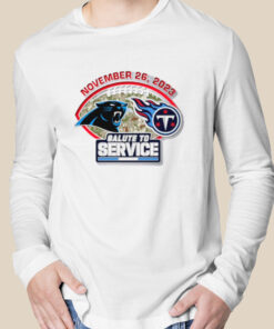 Tennessee Titans vs Carolina Panthers gameday November 26 2023 Salute to service shirt 3