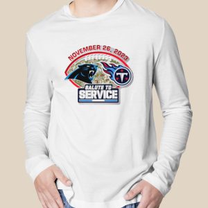 Tennessee Titans vs Carolina Panthers gameday November 26 2023 Salute to service shirt 3