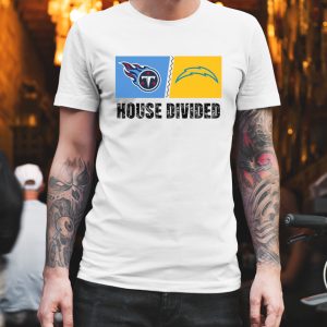 Tennessee Titans vs Los Angeles Chargers House Divided Shirt 1