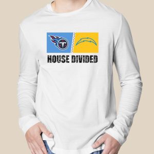 Tennessee Titans vs Los Angeles Chargers House Divided Shirt 3