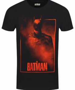 The Batman Red Smoke Mens Black T Shirt 1