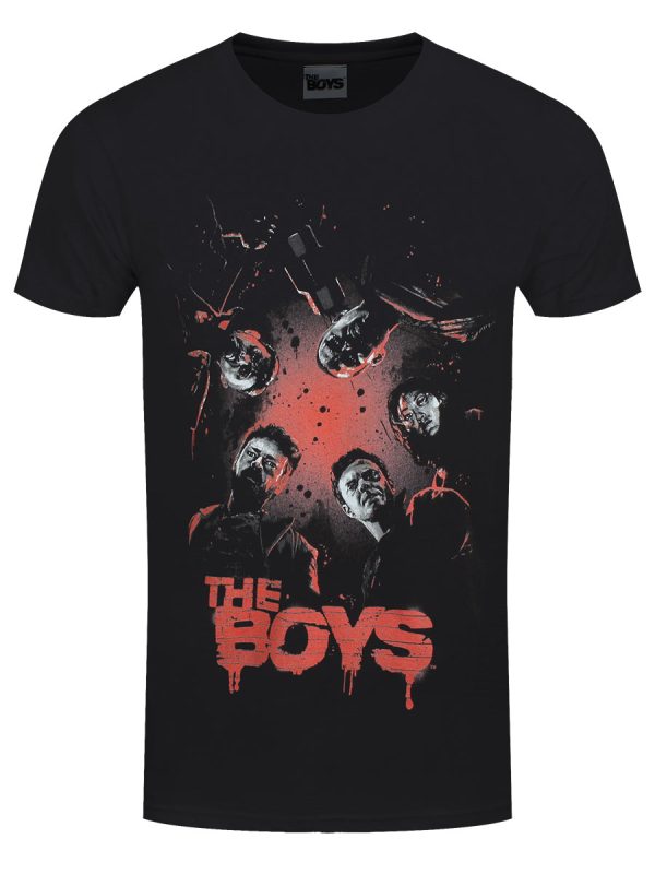 The Boys Group Shot Men’s Black T-Shirt