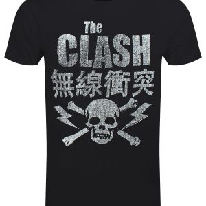 The Clash Skull Crossbones Mens Black T Shirt 1