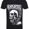 The Exploited Vintage Skull Men’s Black T-Shirt