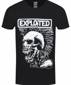 The Exploited Vintage Skull Mens Black T Shirt 1