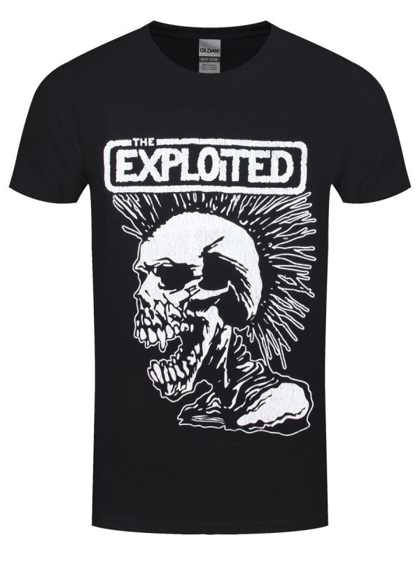 The Exploited Vintage Skull Men’s Black T-Shirt