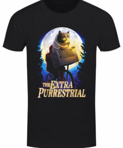 The Extra Purrestrial Mens Black T Shirt 1