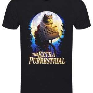 The Extra Purrestrial Men’s Black T-Shirt