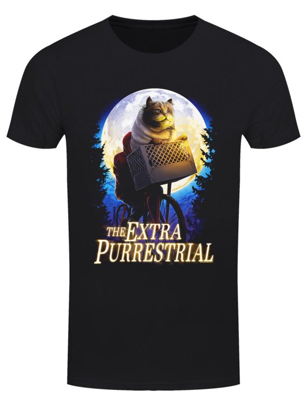 The Extra Purrestrial Men’s Black T-Shirt