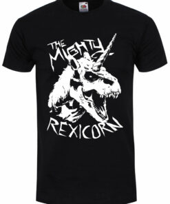 The Mighty Rexicorn Mens Black T Shirt 1