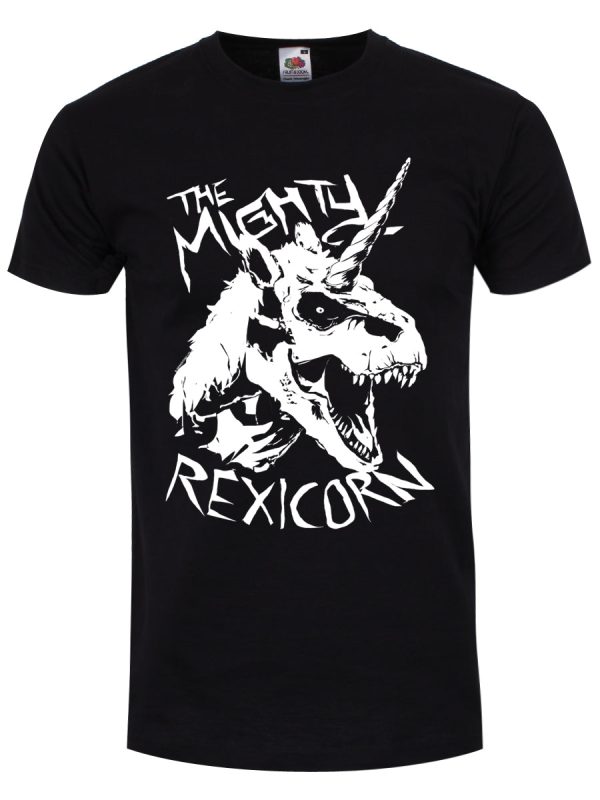 The Mighty Rexicorn Men’s Black T-Shirt