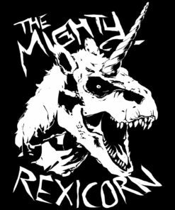 The Mighty Rexicorn Men's Black T-Shirt 2 The Mighty Rexicorn Mens Black T Shirt 3