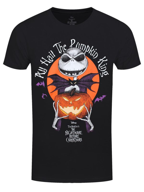 The Nightmare Before Christmas All Hail The Pumpkin King Men’s Black T-Shirt