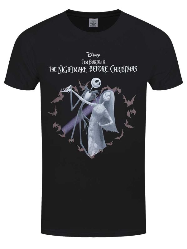 The Nightmare Before Christmas Bat Heart Men’s Black T-Shirt