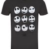 The Nightmare Before Christmas Many Faces Of Jack Men’s Grey T-Shirt