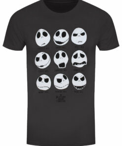 The Nightmare Before Christmas Many Faces Of Jack Mens Grey T Shirt 1