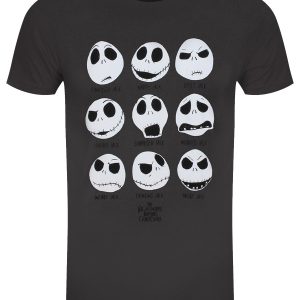 The Nightmare Before Christmas Many Faces Of Jack Mens Grey T Shirt 1