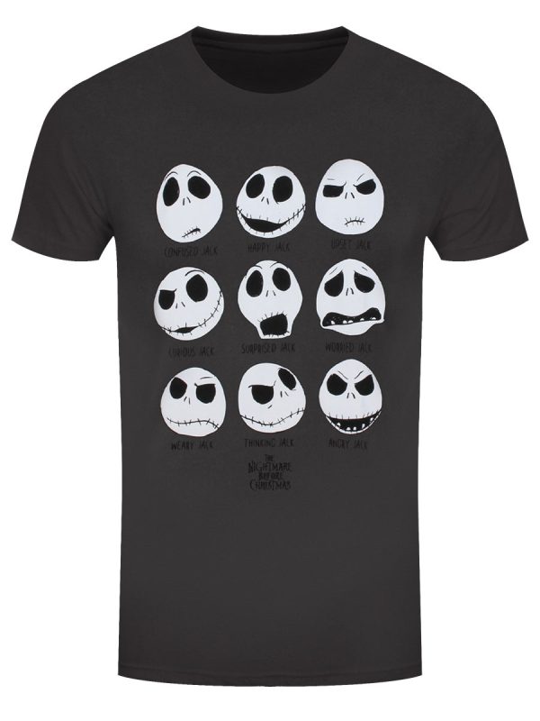 The Nightmare Before Christmas Many Faces Of Jack Men’s Grey T-Shirt