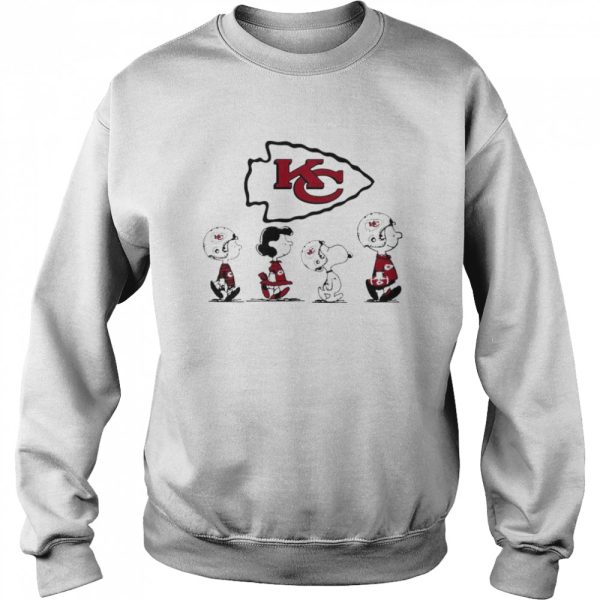 The Peanuts Characters Snoopy and Friends Kansas City Chiefs Football Shirt