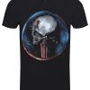 The Punisher Chrome Skull Men’s Black T-Shir