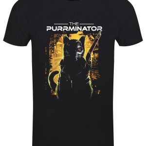 The Purrminator Men’s Black T-Shirt