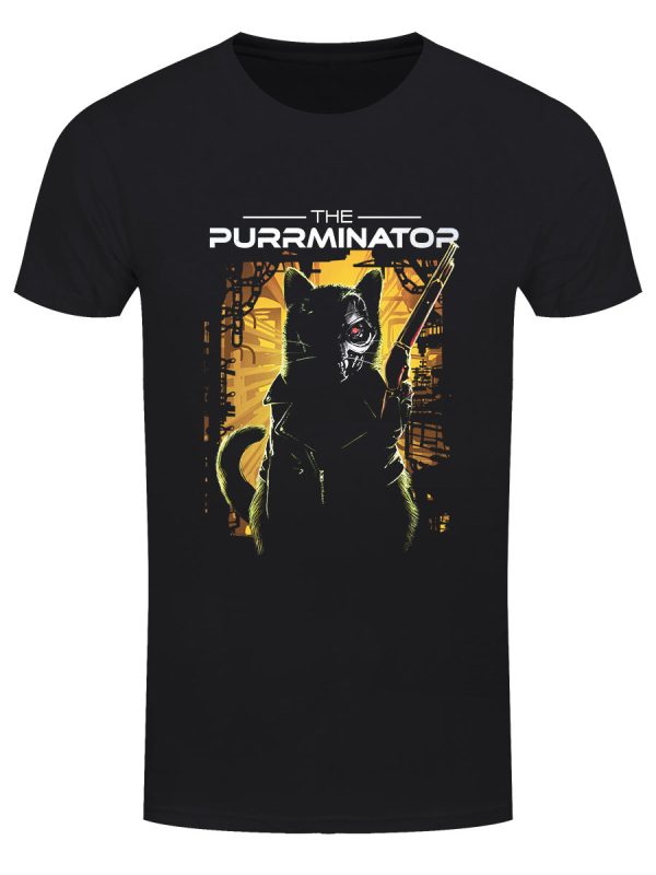 The Purrminator Men’s Black T-Shirt