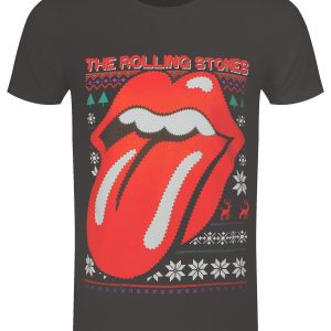 The Rolling Stones Cosmic Christmas Men’s Grey T-Shirt