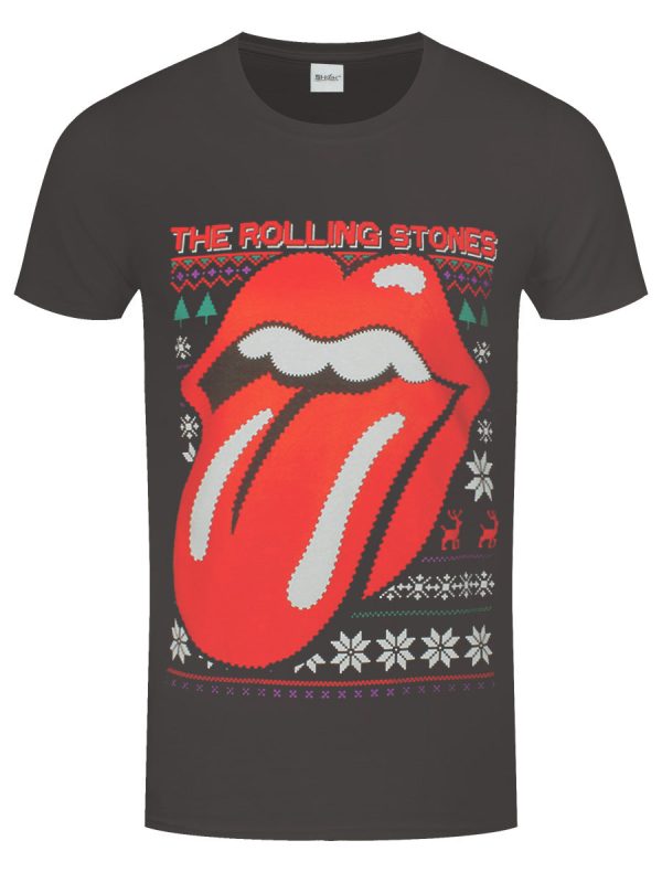 The Rolling Stones Cosmic Christmas Men’s Grey T-Shirt