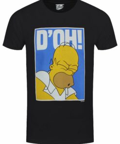 The Simpsons Doh Mens Black T Shirt 1
