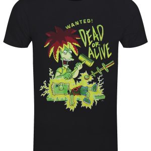 The Simpsons Sideshow Bob Dead Or Alive Men’s Black T-Shirt