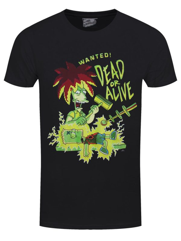 The Simpsons Sideshow Bob Dead Or Alive Men’s Black T-Shirt