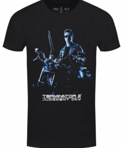 The Terminator Bike Pose Mens Black T Shirt 1