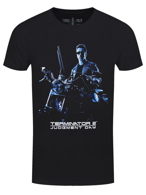 The Terminator Bike Pose Men’s Black T-Shirt