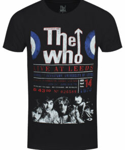 The Who Live At Leeds 70 Mens Black 100 Recycled Eco T Shir 1