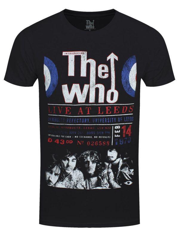 The Who Live At Leeds ’70 Men’s Black 100% Recycled Eco T-Shir