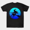 The witch blue moonlight and stars Halloween 2023 T-shirt