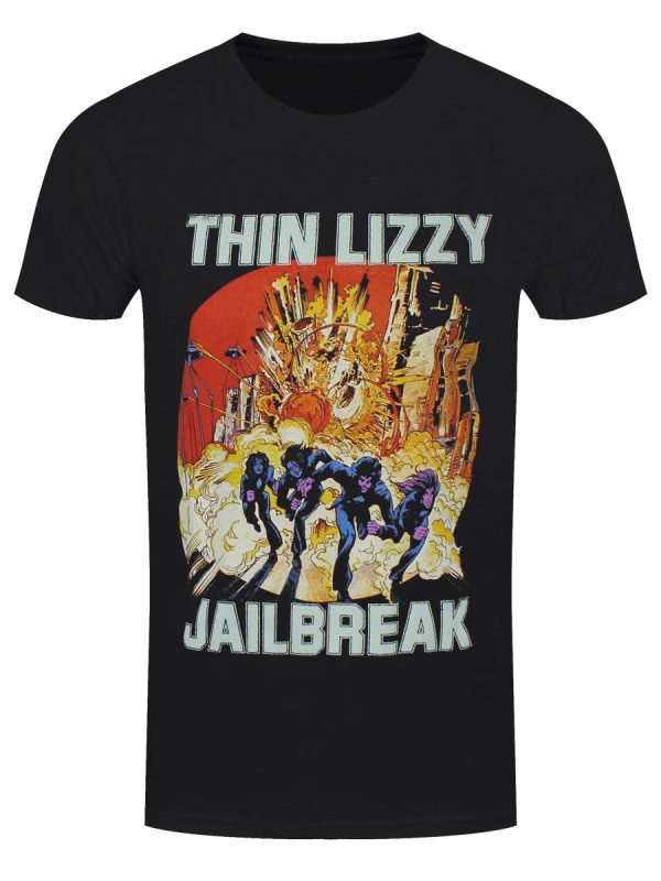 Thin Lizzy Jailbreak Explosion Men’s Black T-Shirt