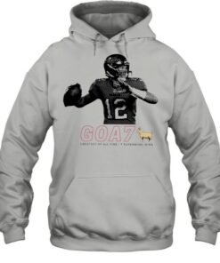 Tom Brady goa7 greatest of all time 7 super bowl wins shirt 5