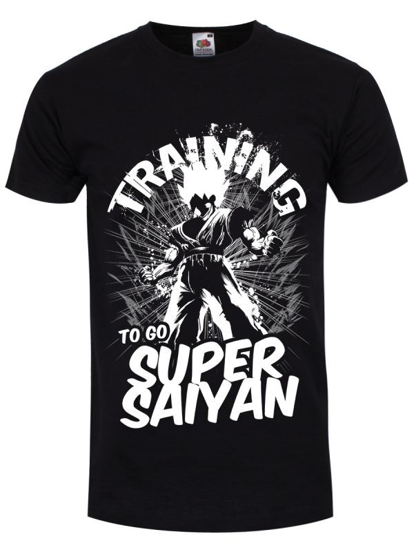 Training To Go Super Saiyan Men’s Black T-Shirt