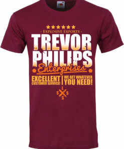 Trevor Philips Enterprises Mens Burgundy T Shir 1